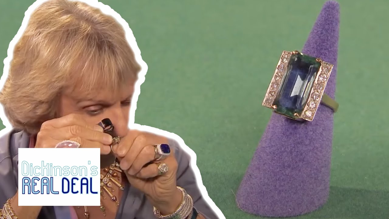 Aquamarine Ring 14 Diamonds White Gold | Dickinson's Real Deal | S09 E13 | HomeStyle