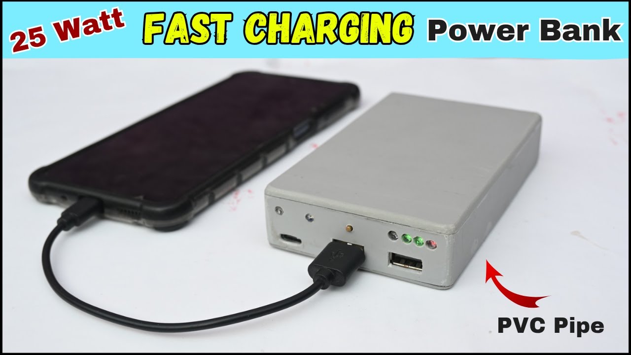 How to Make a Fast Charging Power Bank Using PVC Pipe | 24 Watt Fast Charging Power Bank