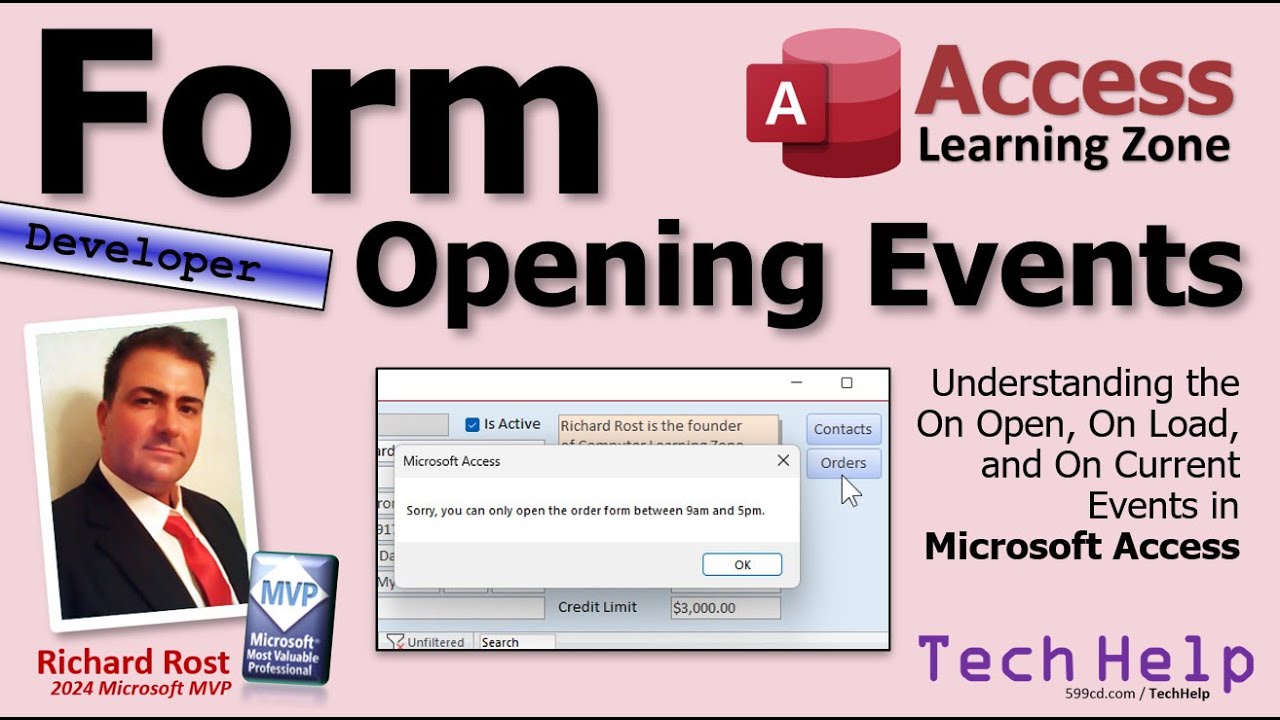 Understanding the On Open, On Load, and On Current Events in Microsoft Access