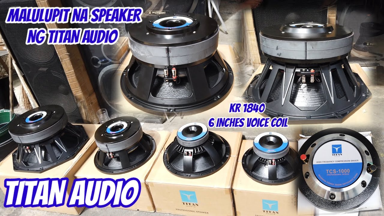 MALULUPIT NA SPEAKER NG TITAN AUDIO,KR 1840 18 INCHES 2000W RMS 4000W POWER HANDLING, DOUBLE MAGNET.