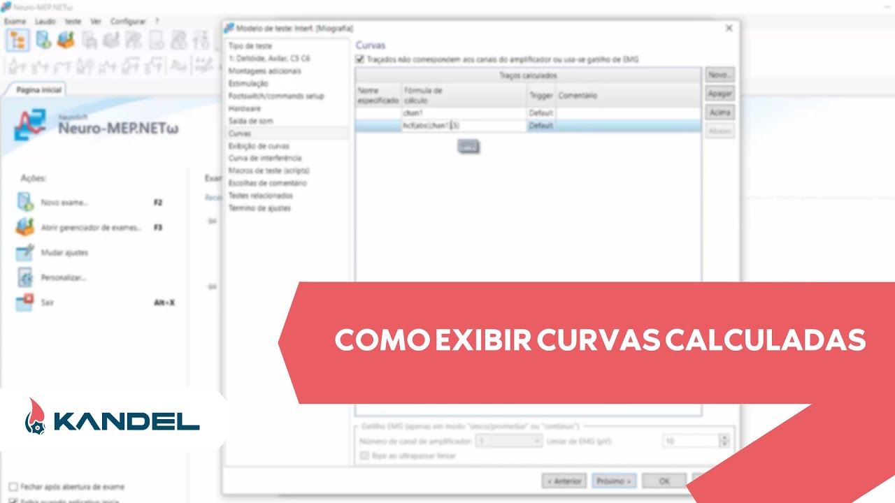 Como Exibir Curvas Calculadas ao Lado das Curvas Originais da Miografia