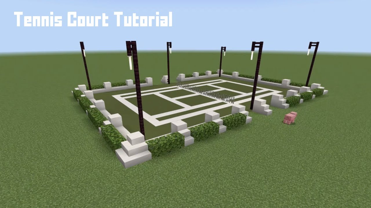 Minecraft - How To Build an Easy Luxury Tennis Court