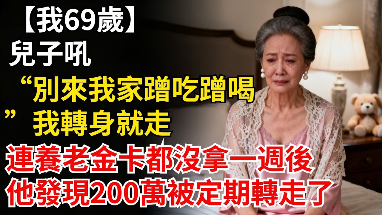 我69歲，兒子吼：“別來我家蹭吃蹭喝！”我轉身就走，連養老金卡都沒拿。一週後，他發現我早把200萬定期轉給了...#晚年生活#人生智慧#家庭關係#親子教育#情感故事