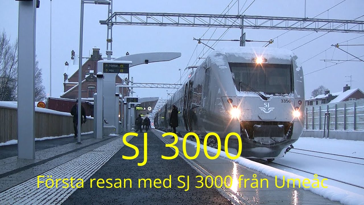 2012-12-09 FÖRSTA AVGÅNGEN MED SJ 3000 FRÅN UMEÅ