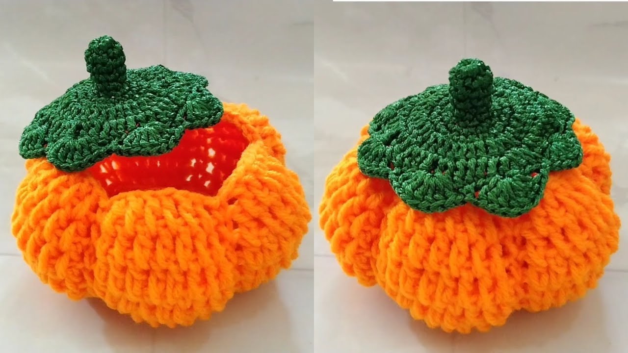 How to Crochet pumpkin #knitting crochet pumpkin making tutorial #new pattern crochet pumpkin.