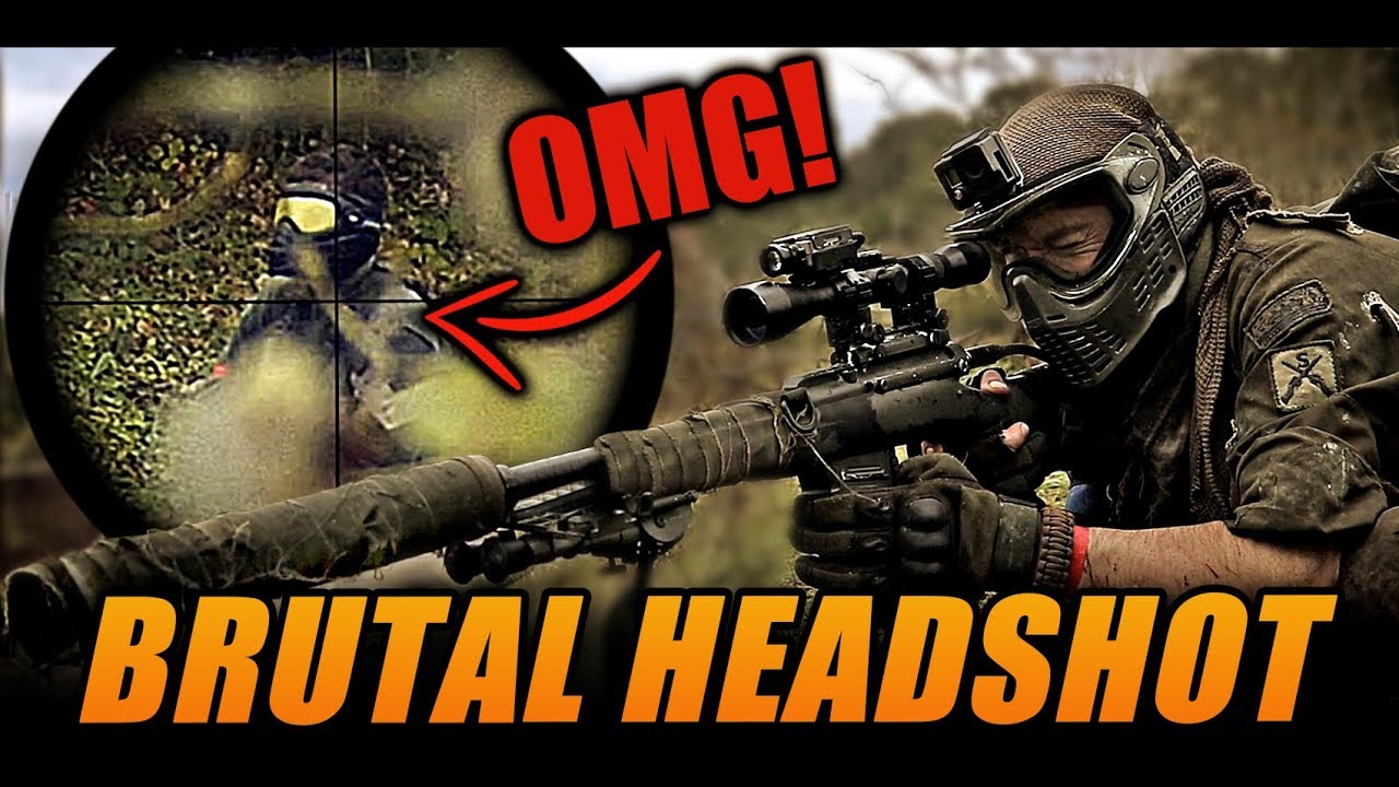 BRUTAL HEADSHOT: paintball sniper destroying everyone!