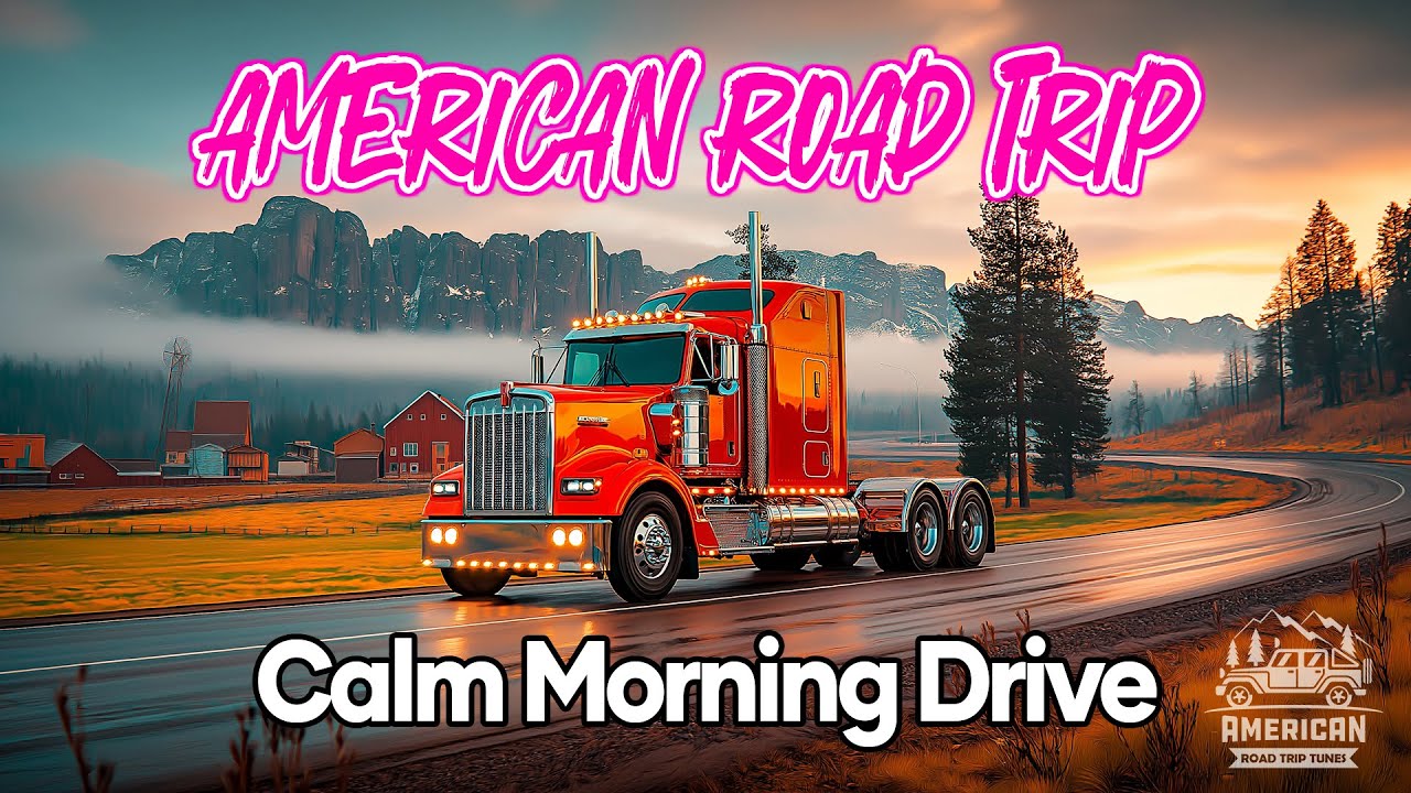 Calm American Morning Drive - Healing Guitar Saxophone Relaxing Instrumental for Road Trip Morning