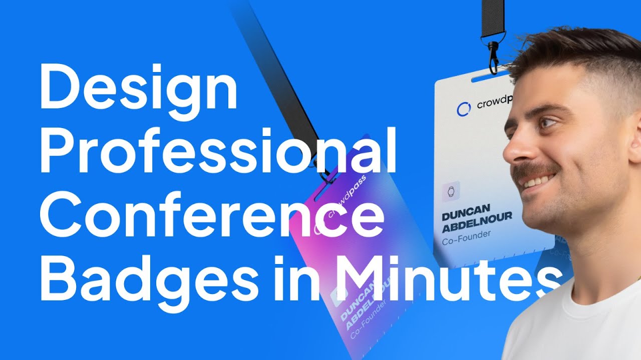 How to Design Professional Conference Badges in Minutes | CrowdPass Badge Designer Tutorial