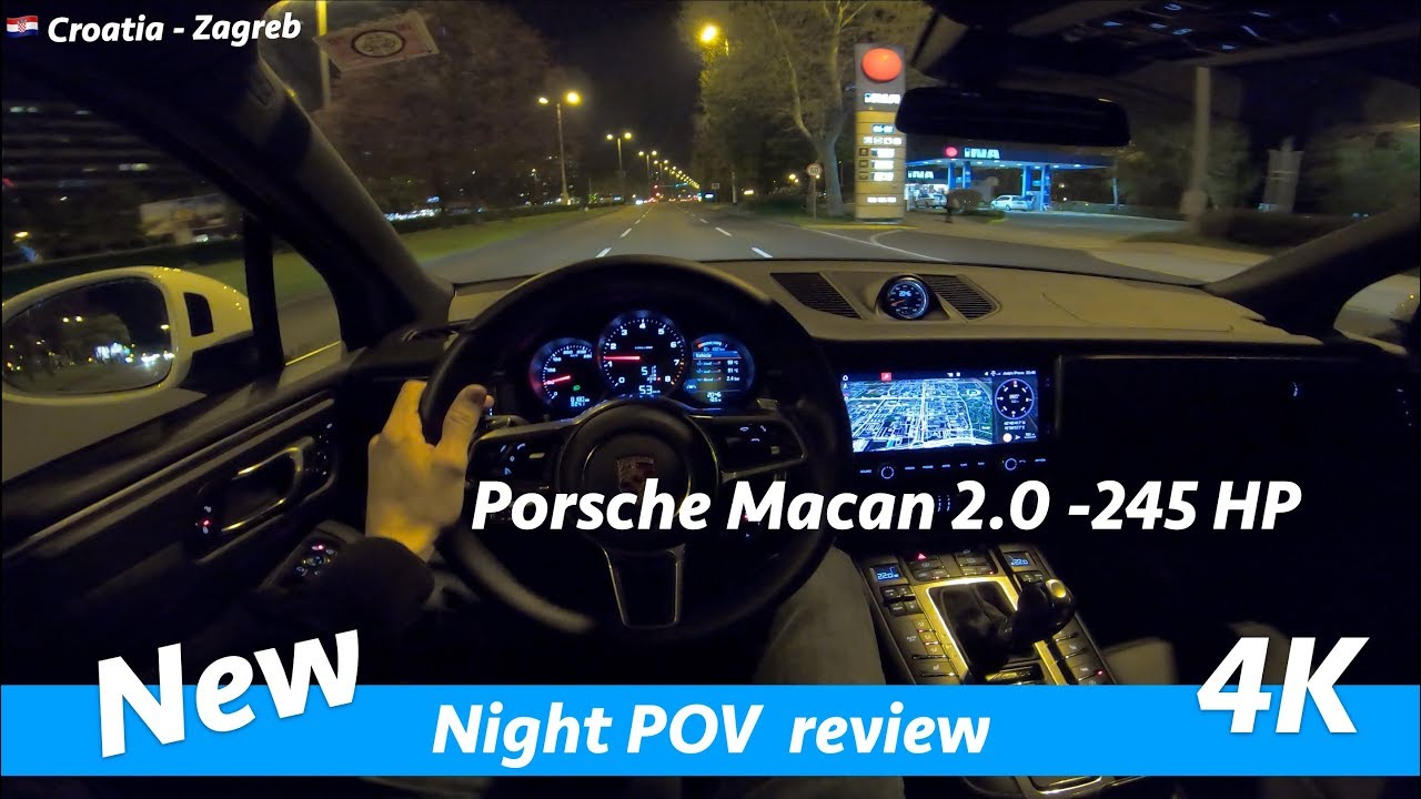 Porsche Macan 2019 - ночной POV и обзор в 4K | Ускорение от 0 до 100