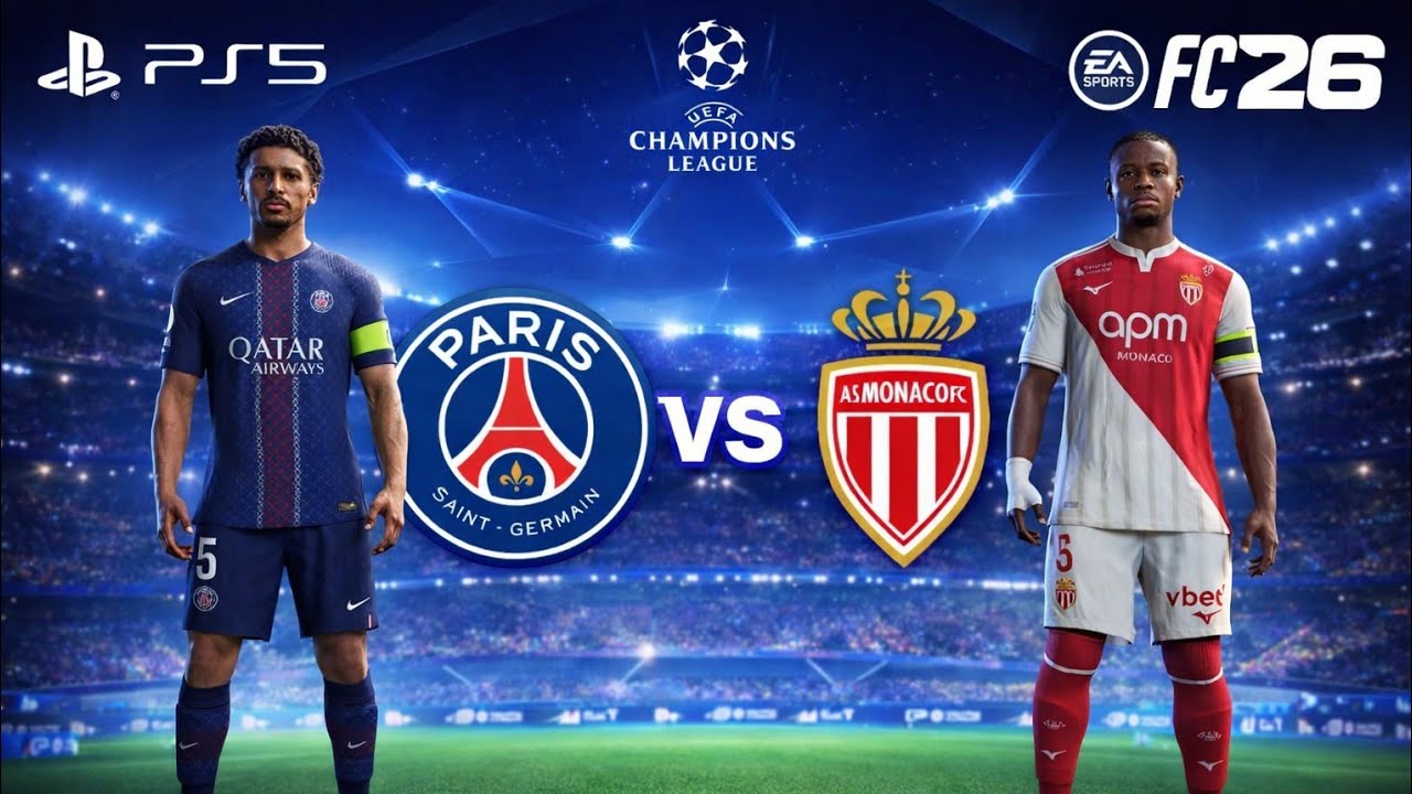 FC 26 - PSG Vs Monaco UEFA CHAMPIONS LEAGUE 25/26 FULL MATCH | PS5 PRO [4K60]