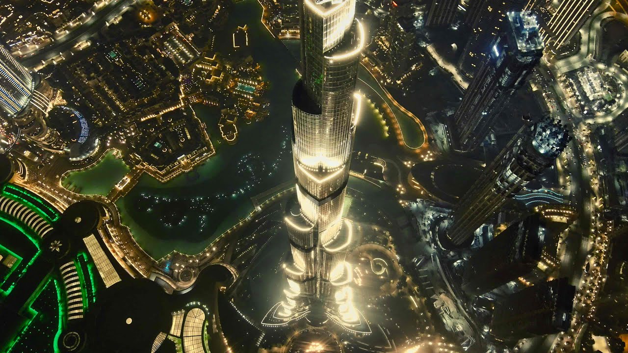 Burj Khalifa At Night - Drone Footage - Dronprog.Com