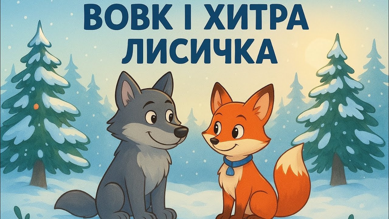 Вовк і хитра Лисичка 🐺🦊 | Зимова аудіо казка для дітей | Казка на ніч