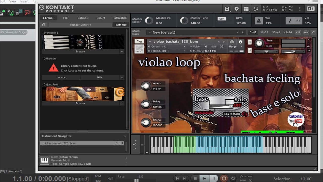 LOOP VIOL&Atilde;O BACHATA (KONTAKT) BASE SOLO E FINALIZA&Ccedil;&Otilde;ES