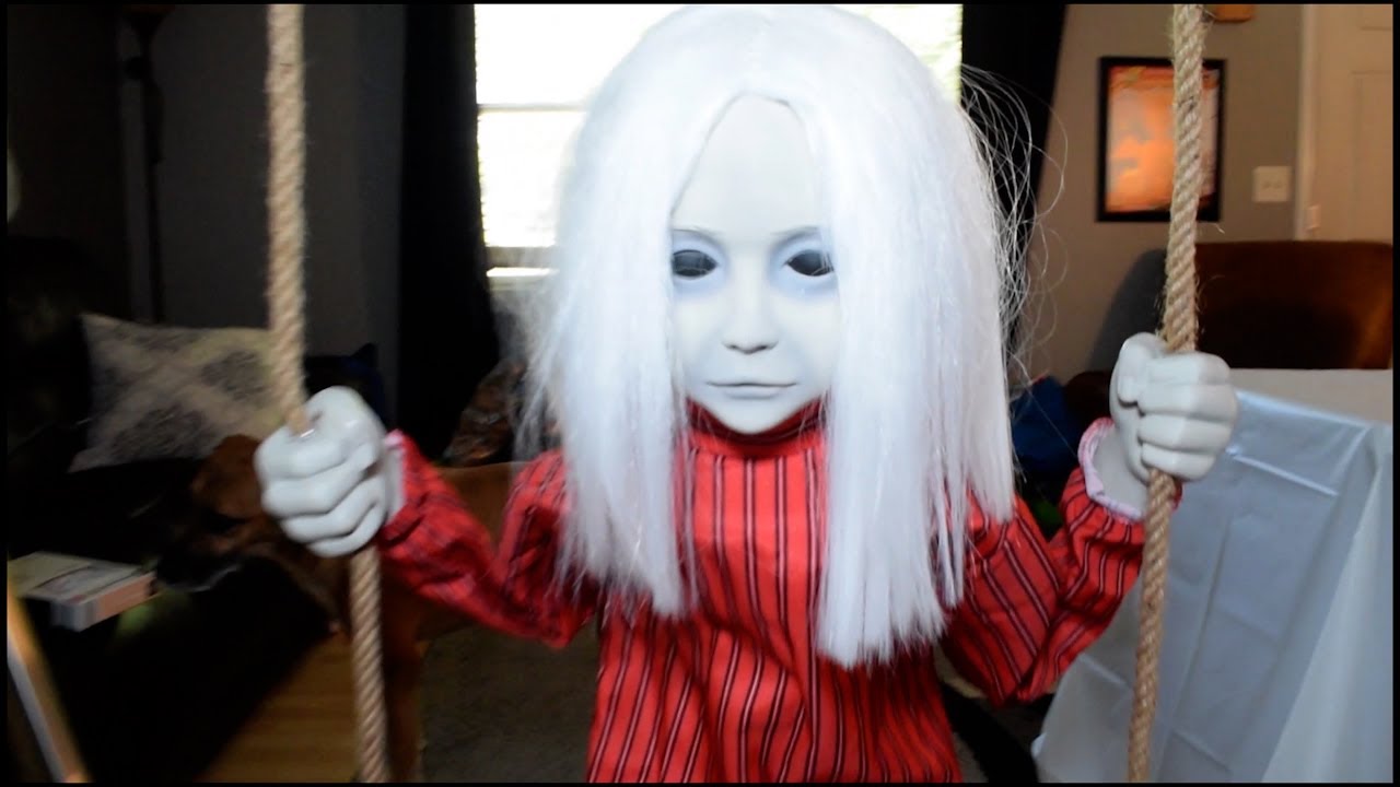 How to build CREEPY CRIMSON GIRL ON A SWING from SPIRIT Halloween Step-by-step [Don't miss the end]