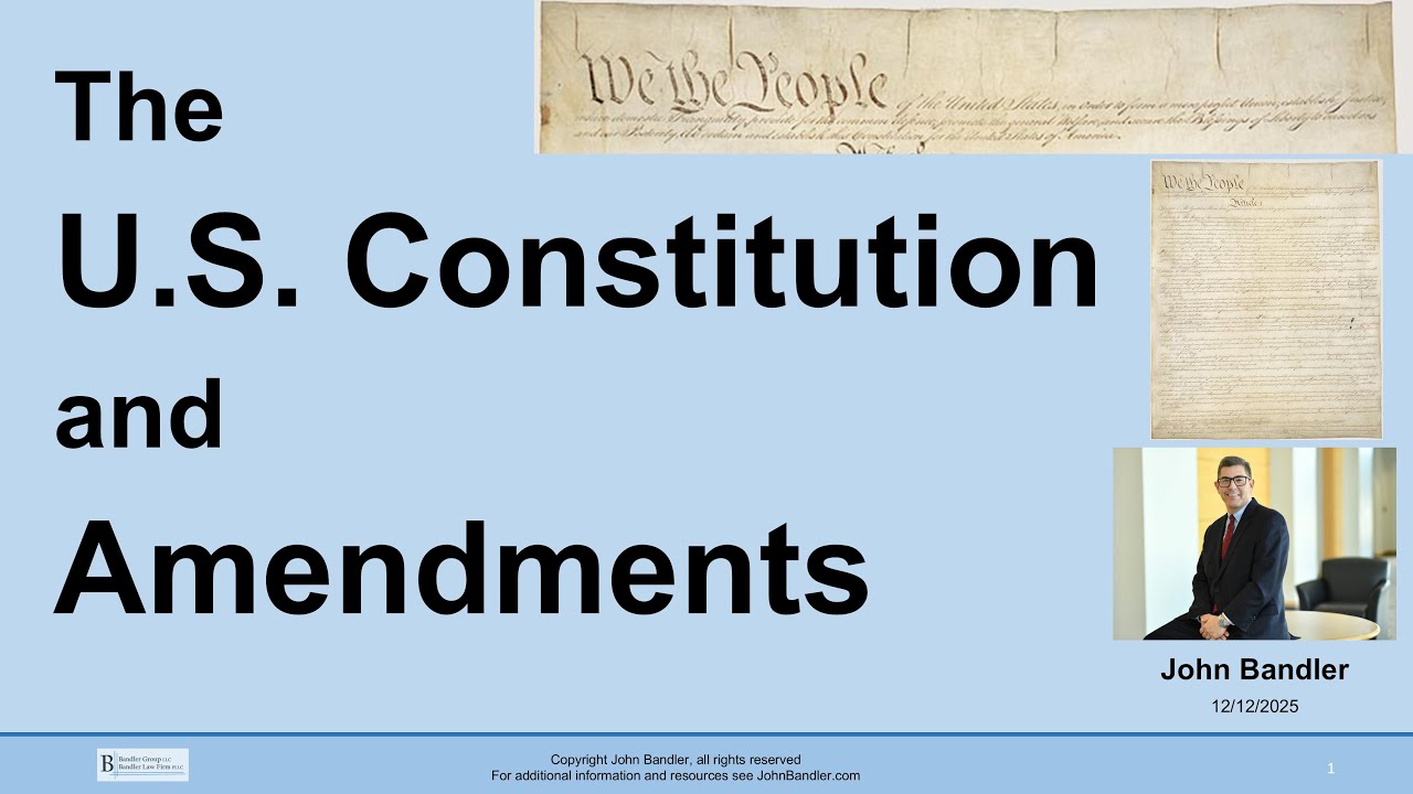 U.S. Constitution and Amendments (in sixteen minutes)