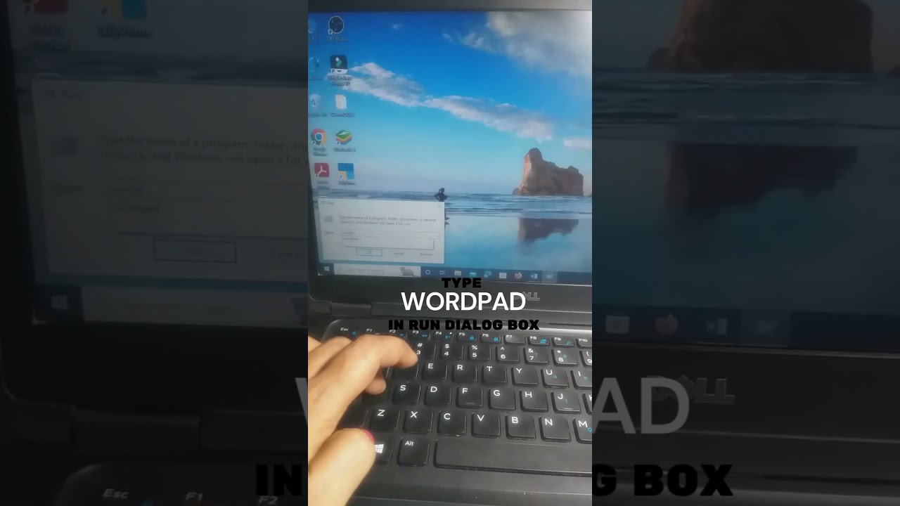 How to open wordpad using Run Command #wordpad #runcommand #shortcutkeys #computer #tricks