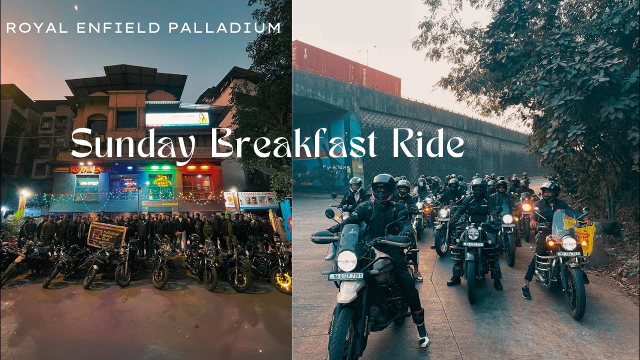 Sunday Morning Breakfast Ride to Vasai Fort | Royal Enfield Palladium Club | Motovlog
