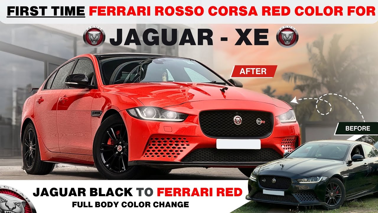 Jaguar XE — преображение Ferrari Rosso Corsa Red | Восстановление бампера и ремонт SMART | Tinkr