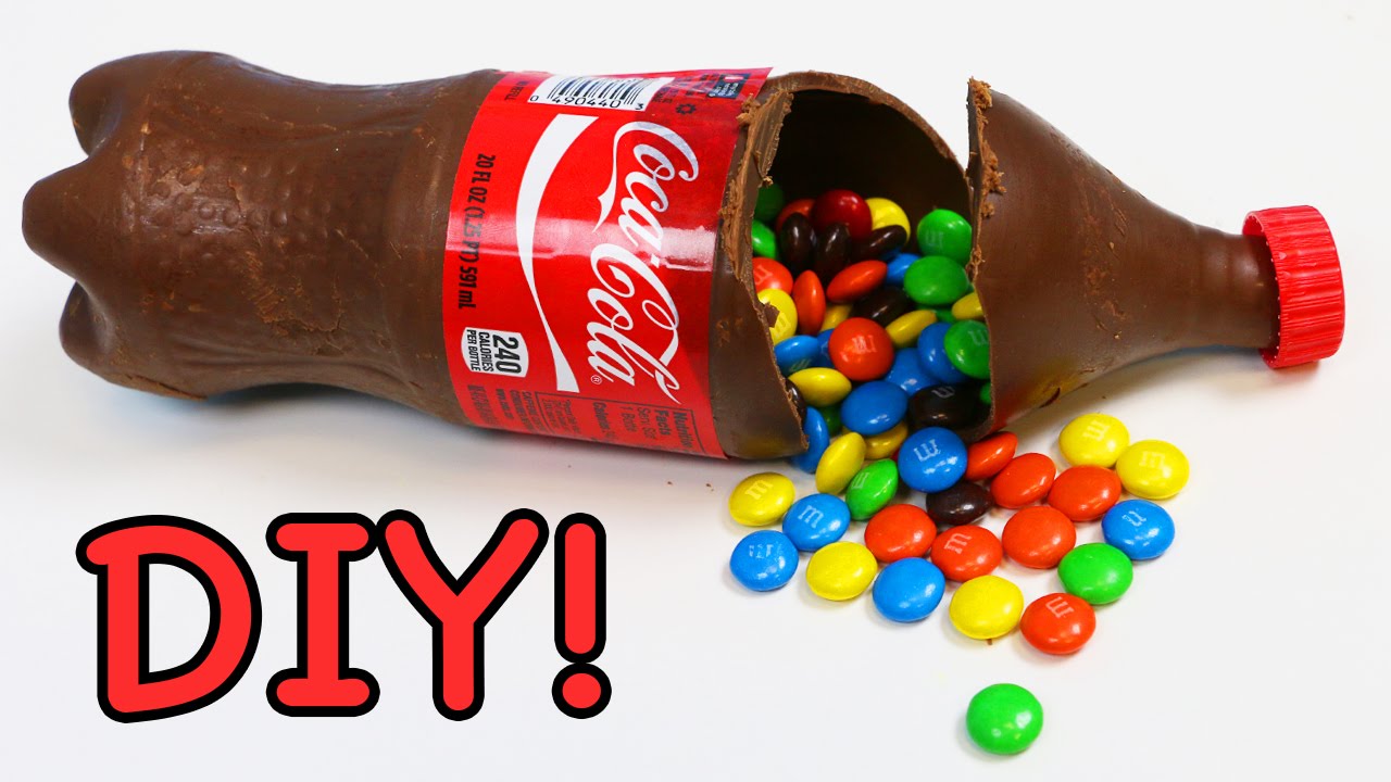 How to Make a CHOCOLATE COKE Bottle Filled with M&M's Candy!