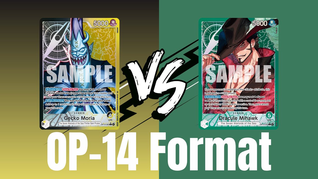 [OP-14] Black Yellow Gecko vs Green Mihawk! One Piece TCG
