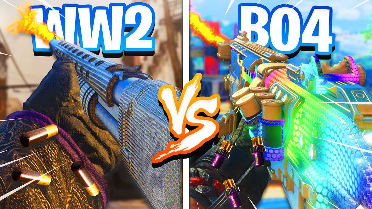 WW2 FIRE SHOTGUN VS BLACK OPS 4 FIRE SHOTGUN..! (INCENDIARY SHELLS VS. DRAGON BREATH)