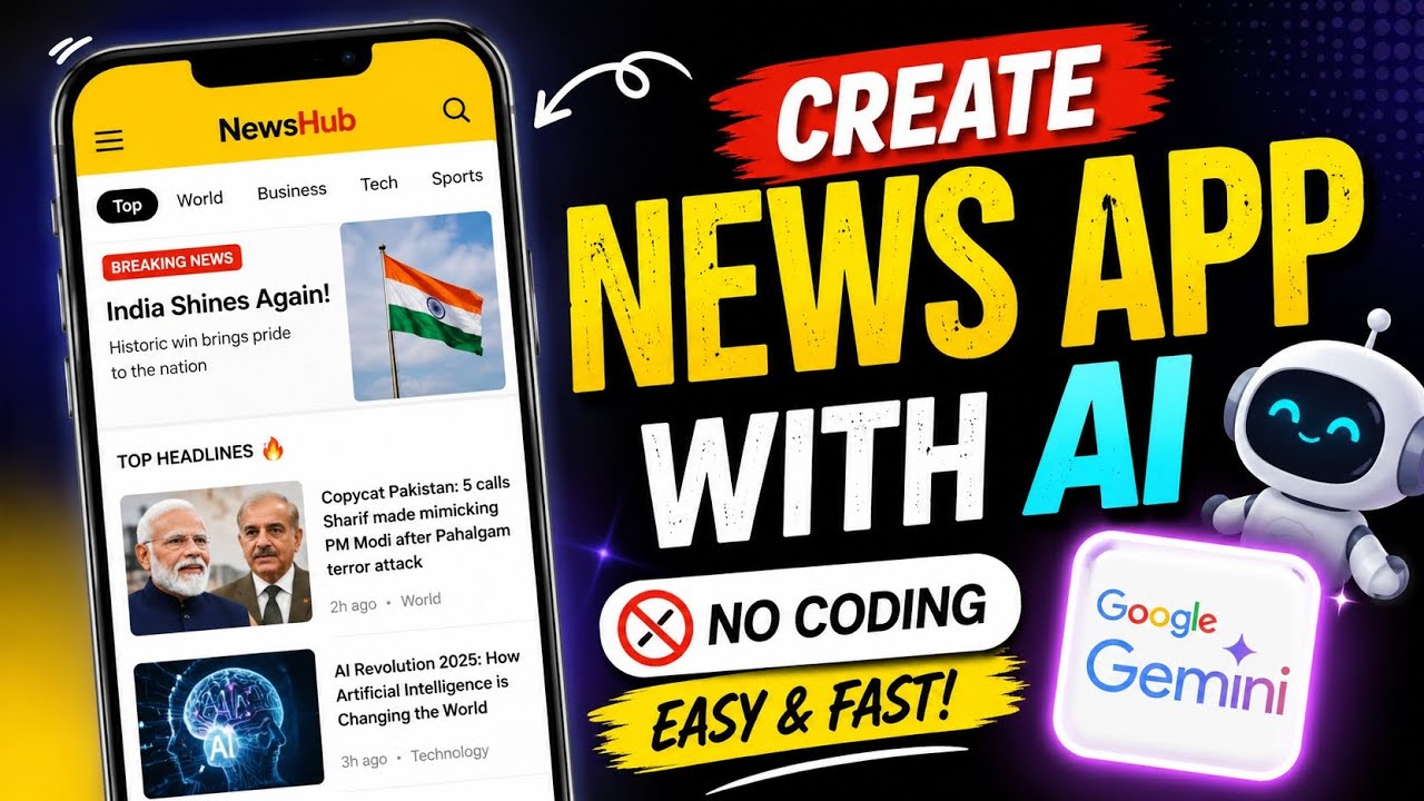 Build News App Using AI | AI News App Tutorial | No Coding App Development