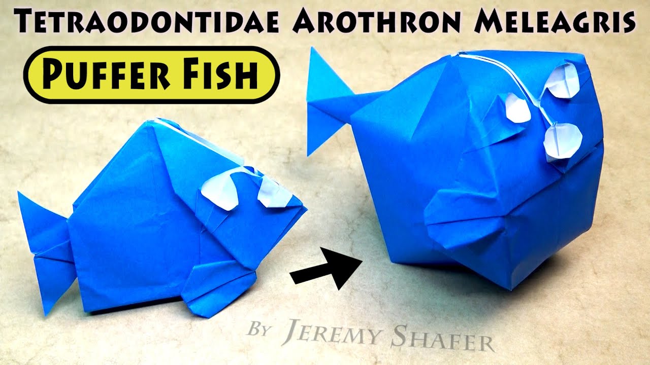 Inflatable Puffer Fish 🐡 Arothron Meleagris 🐡 Pure Origami