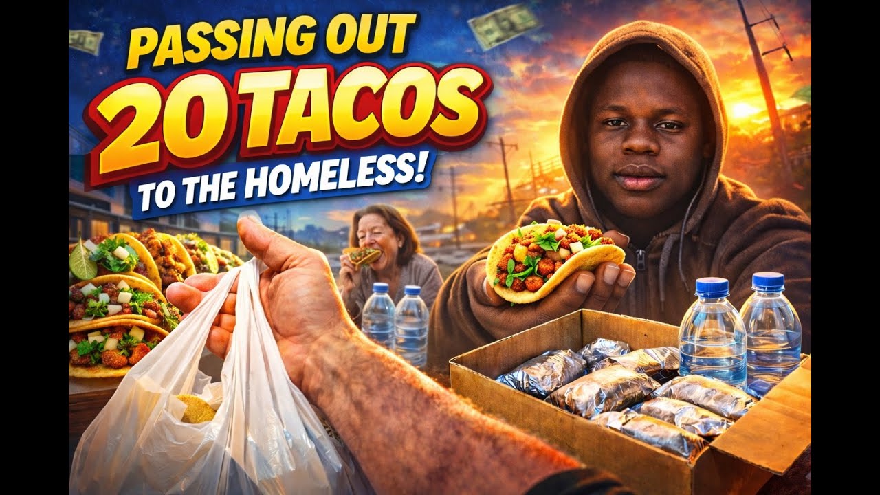 Handing Out 20 Tacos to the Homeless!!