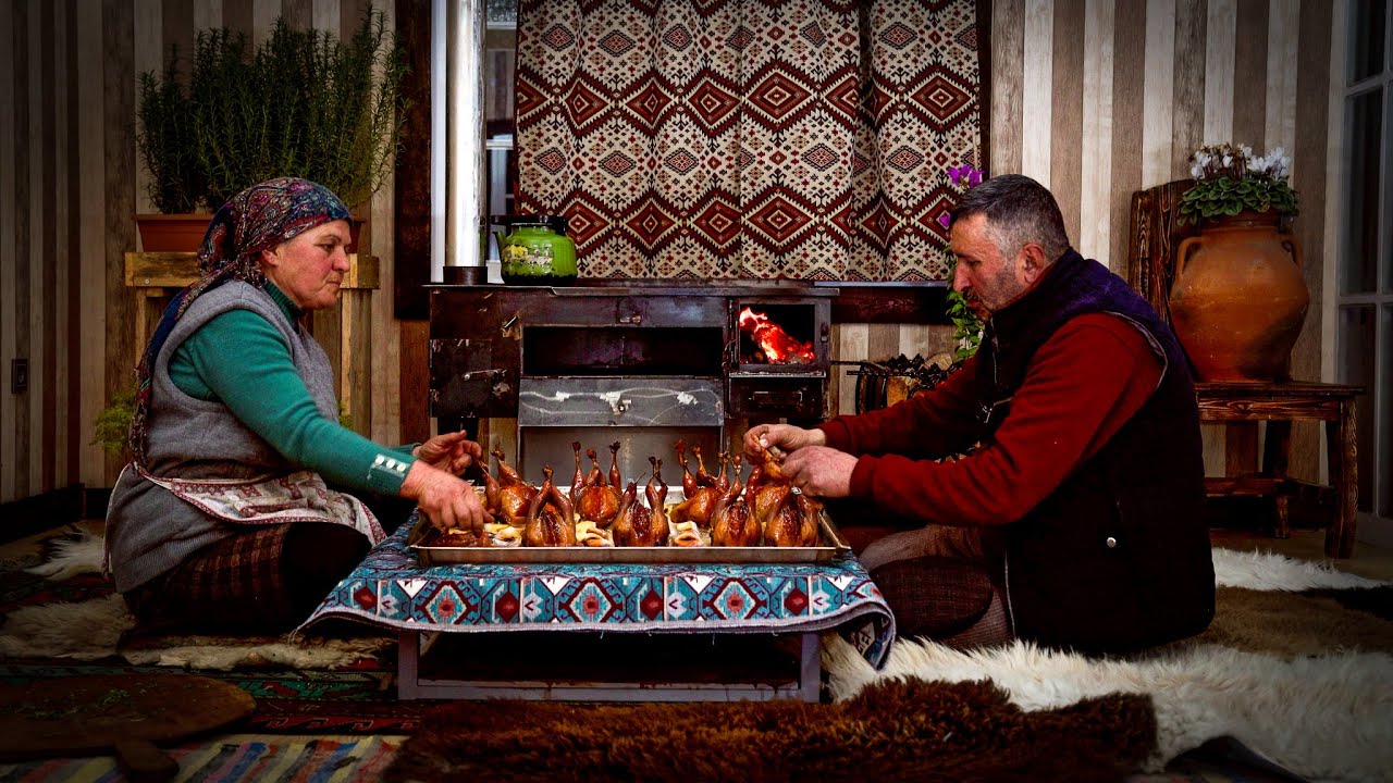 🔥 Перепела, Приготовленные в Дровяной печи 🍅🍗