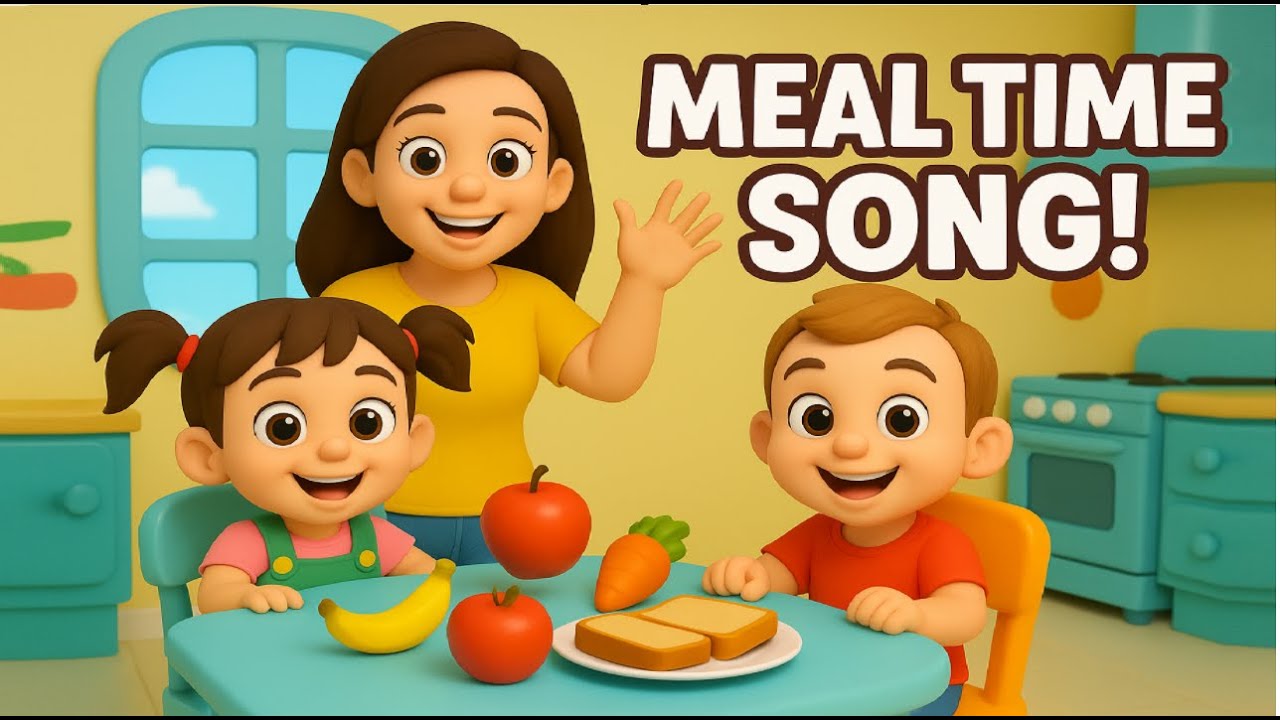 Kids Mealtime Routine 🍽️ Healthy Eating Story for Toddlers & Preschoolers | Jellybean kids