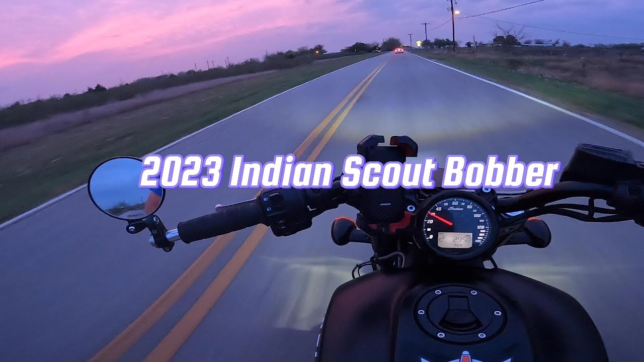 Riding into the Purple Sunset with my Indian Scout Bobber [ Engine Only ] GoPro 10