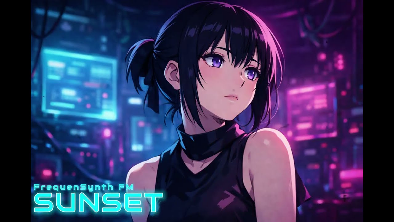 SUNSET  | 1 Hour Synthwave Chillwave Mix | Neon Retro Vibes