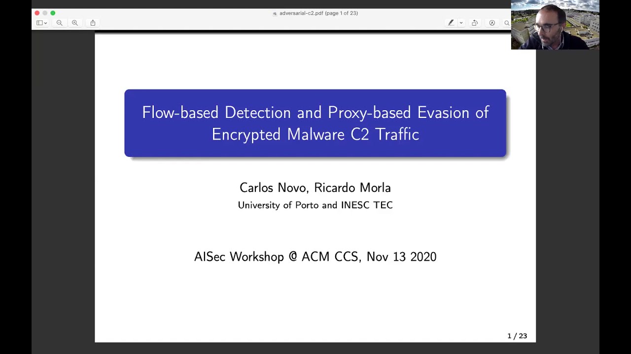 InfoBlender Webinar: Flow-based Detection and Proxy-based Evasion of Encrypted Malware C2 Traffic