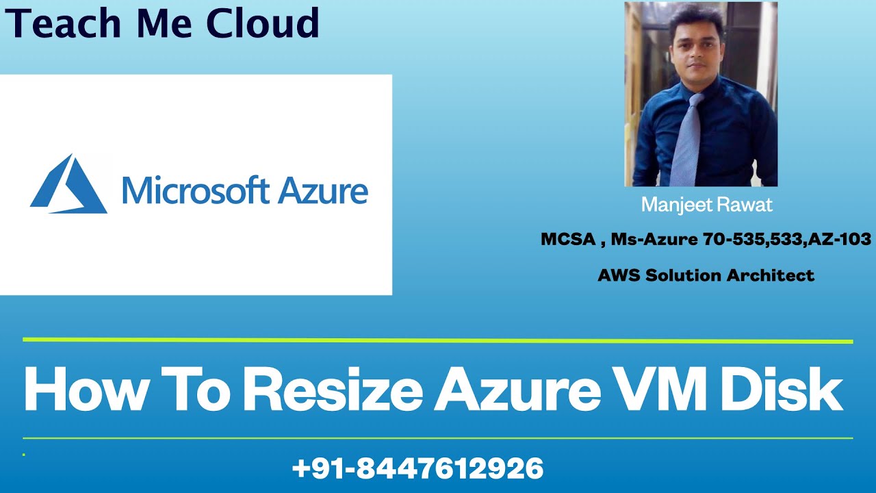 How to Add ,Remove and Resize Azure VM Disk | Azure AZ-103 Training Video