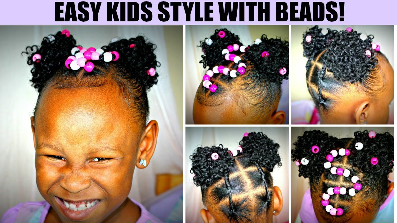 Easy Style with Beads | Kids Natural Hair Care | African American Kids Hair