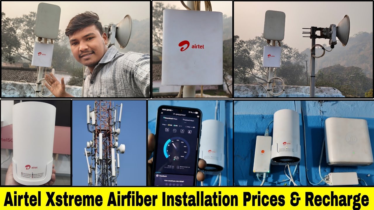 Airtel Xstreme Airfiber Installation Video..New offer Recharge & Plan. #wifi #offer #airtel 