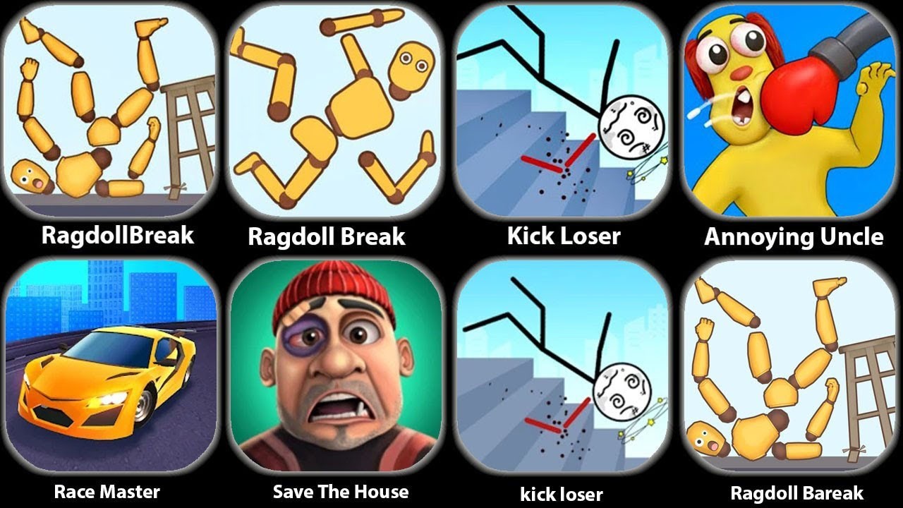 Draw To Smash,Kick the Buddy,Kick Loser,Race Master 3D,Save The House,Shape-shifting,Snake Clash