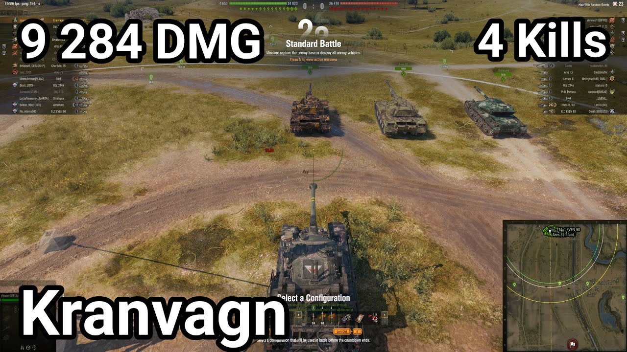 Kranvagn - 9 284 damage / 4 kill / 1 450 blocked / 742 assist