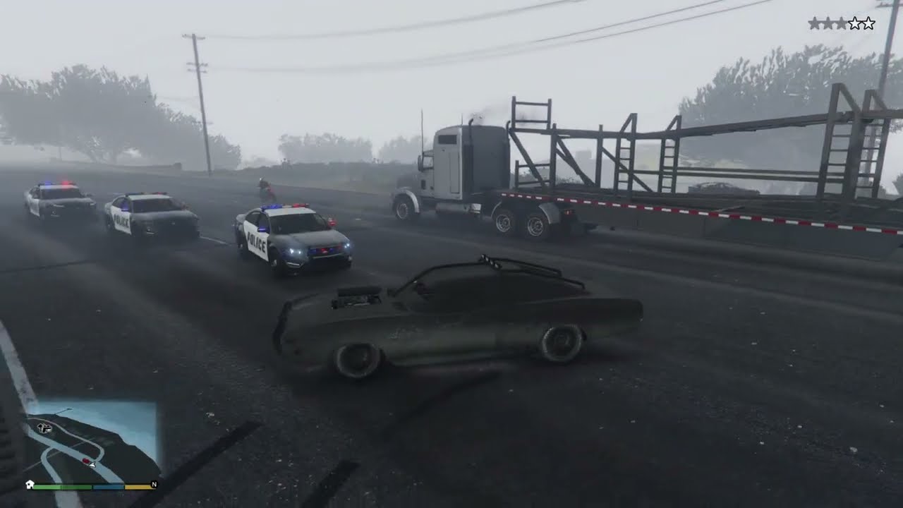 Grand Theft Auto V.  Duke O'Death Police Hot Pursuit 10-80.  Kill that hunger food truck chase.