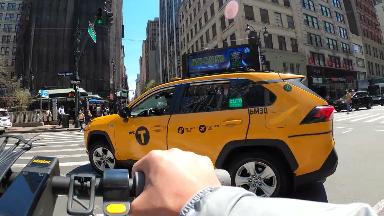 NYC Electric Scooter Ride : Times Square to Union Square (April 20, 2021)