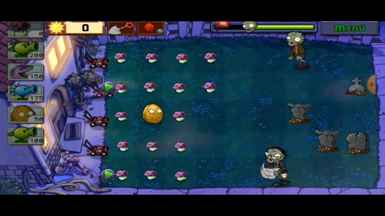PLANTAS VS ZOMBIES NOCHE NIVELES 1-10