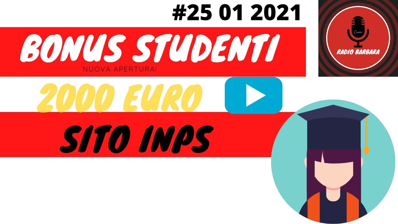 #Bonus Studenti 2000 euro SITO INPS