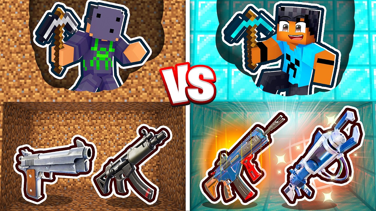 Encontrei ARMAS ENTERRADAS no Minecraft!
