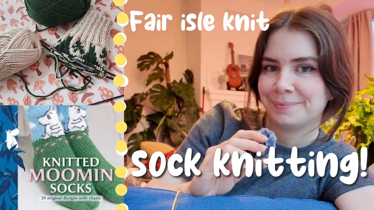 Knit My Childhood Dream Winter Socks! - Moomin Edition✨🤍Fair Isle knit