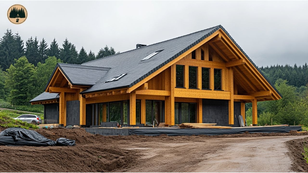 How They Built A Two-Story House Using Raw Timber –Start To Finish
