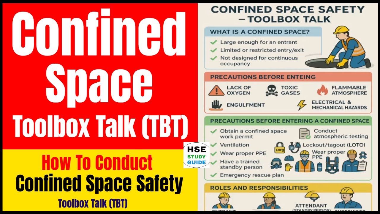 Confined Space Safety Toolbox Talk (TBT) @HSE STUDY GUIDE