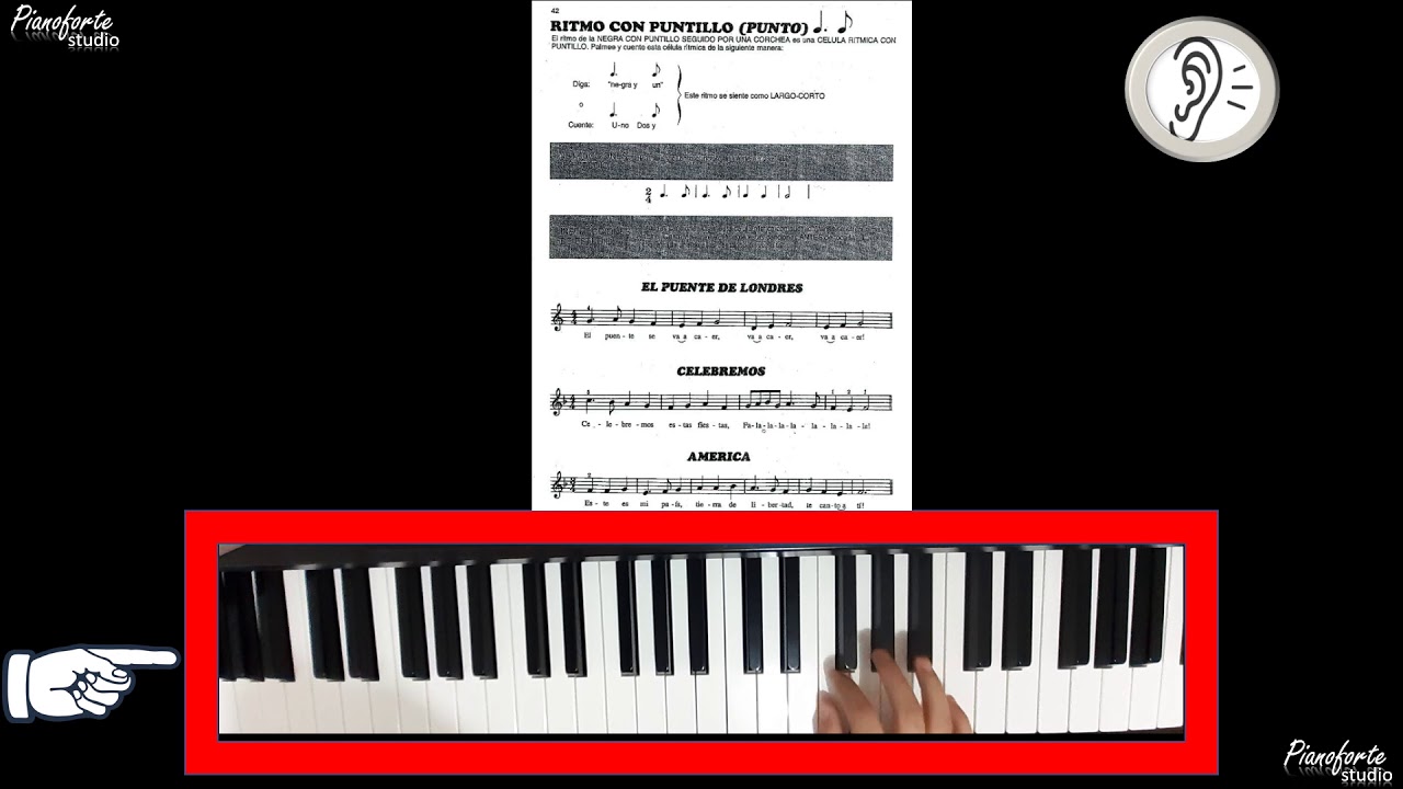 Página 42 - Ritmo con puntillo JAMES BASTIEN ADULTOS guía de estudio
