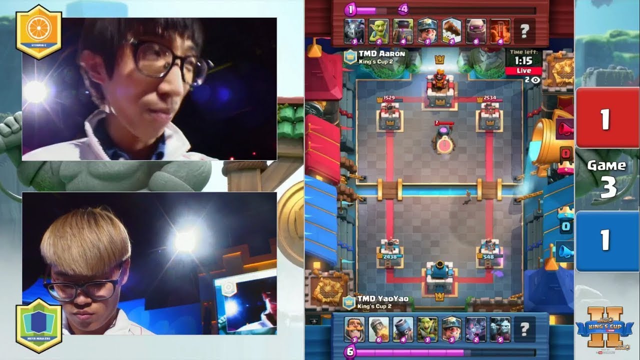 TMD Yao Yao VS TMD Aaron | Clash Royale King’s Cup 2017 - $200,000 Clash Royale Tournament - Day 2