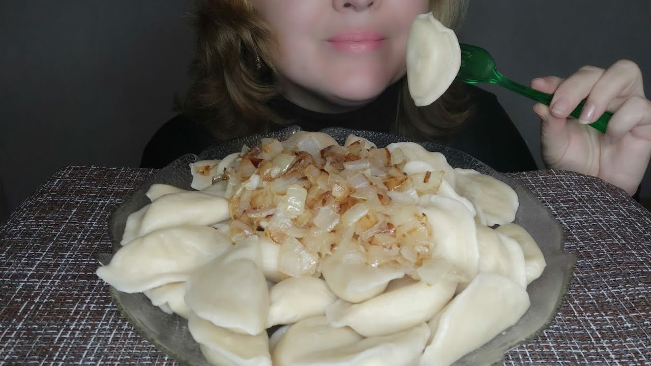 АСМР Вареники с картошкой/ASMR Dumplings with potatoes/Food Sounds/Mukbang