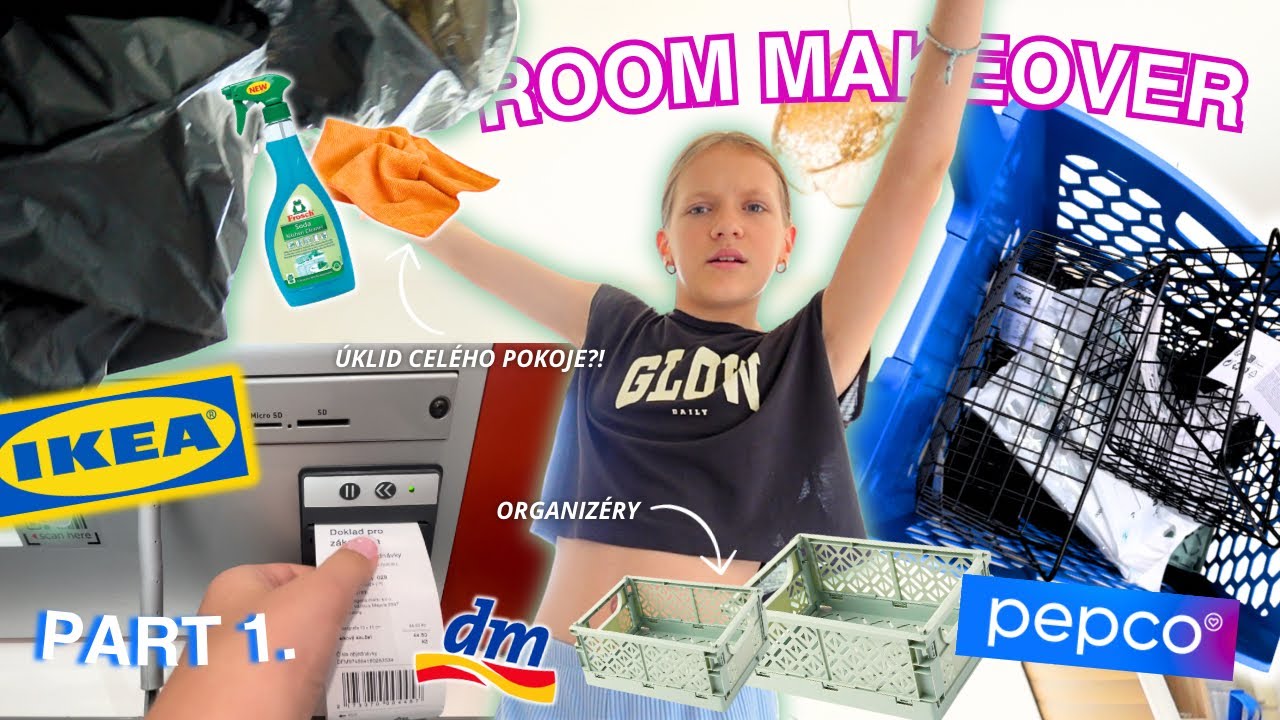 ROOM MAKEOVER 2024 PART 1: Nákup organizérů, hromada problémů + room tour!!!